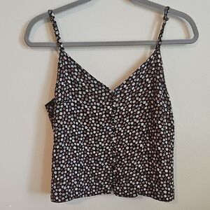 Madewell Black and White Crop Camisole
